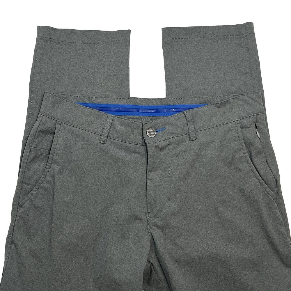 Twillory Performance Five Pocket Pants Mens Gray 31x32 Golf Travel Zip Pockets